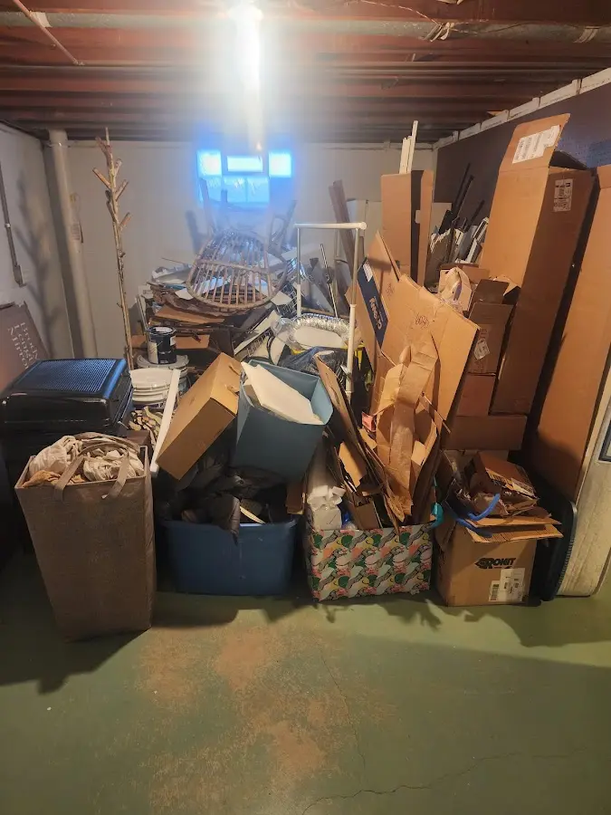 Roll-off dumpster container at job site for 20 Yard Dumpster Rental in Gardnerville Ranchos